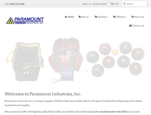 Tablet Screenshot of paramountindustriesinc.com